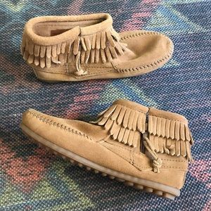 Minnetonka Fringe Ankle Boots